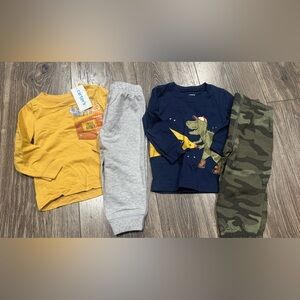 Carter's Navy and Gray Dinosaur Matching Set